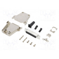 L17DTZF25-RG+L77SDB25S; D-Sub; PIN: 25; female; straight; soldering; for cable; gold flash; AMPHENOL