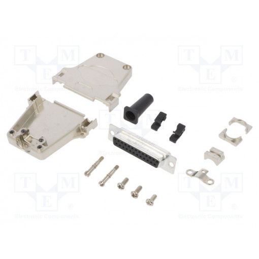 L17DTZF25-RG+L77SDB25S; D-Sub; PIN: 25; female; straight; soldering; for cable; gold flash; AMPHENOL