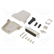 L17DTZF25-RG+L717DB25PST; D-Sub; PIN: 25; male; straight; screw terminal; for cable; UNC4-40; AMPHENOL