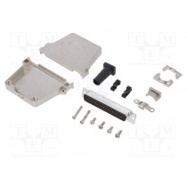 L17DTZF37-RG+L717SDC37P; D-Sub; PIN: 37; male; straight; soldering; for cable; gold flash; AMPHENOL