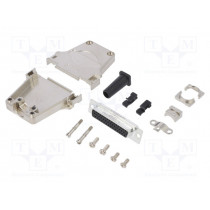 L17DTZF25-RG+L77HDB44S; D-Sub HD; PIN: 44; female; straight; soldering; for cable; UNC4-40; AMPHENOL