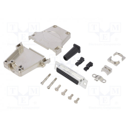 L17DTZF25-RG+L77HDB44S; D-Sub HD; PIN: 44; female; straight; soldering; for cable; UNC4-40; AMPHENOL