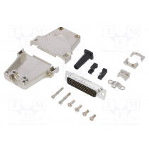 L17DTZF25-RG+L717HDB44P; D-Sub HD; PIN: 44; male; straight; soldering; for cable; gold flash; AMPHENOL