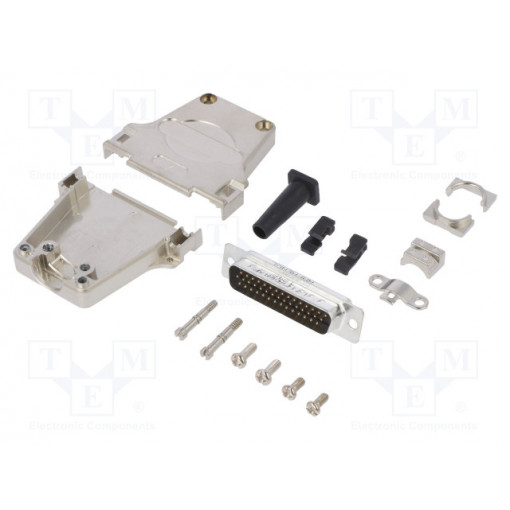 L17DTZF25-RG+L717HDB44P; D-Sub HD; PIN: 44; male; straight; soldering; for cable; gold flash; AMPHENOL