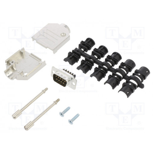 L17DTZK09+L717DE09PST; D-Sub; PIN: 9; male; straight; screw terminal; for cable; UNC4-40; AMPHENOL