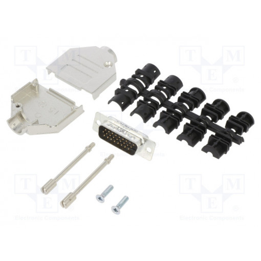 L17DTZK15+L717HDA26P; D-Sub HD; PIN: 26; male; straight; soldering; for cable; gold flash; AMPHENOL