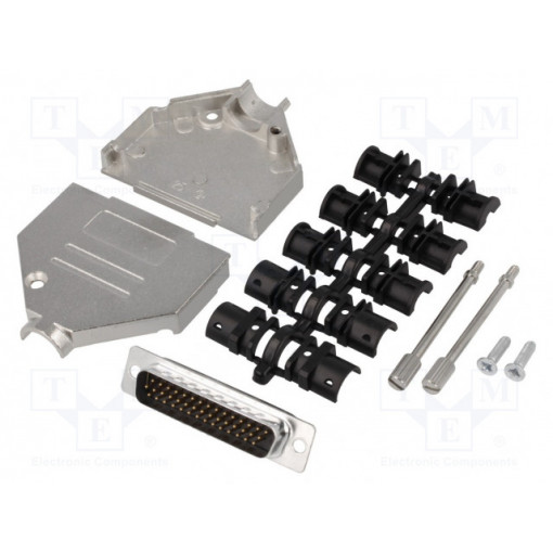 DTZK25-HDP-K; D-Sub HD; PIN: 44; plug; male; soldering; for cable; black; ENCITECH