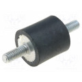 DVA.1-15-20-M4-10-55; Vibration damper; M4; Ø: 15mm; rubber; L: 20mm; Thread len: 10mm; ELESA+GANTER
