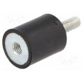 DVA.2-20-25-M6-18-55; Vibration damper; M6; Ø: 20mm; rubber; L: 25mm; Thread len: 18mm; ELESA+GANTER