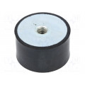 DVA.3-50-30-M10-55; Vibration damper; M10; Ø: 50mm; rubber; L: 30mm; H: 10mm; ELESA+GANTER