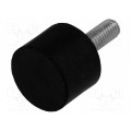 DVA.4-20-15-M6-18-40; Vibroisolation foot; Ø: 20mm; H: 15mm; Shore hardness: 40±5; 210N; ELESA+GANTER