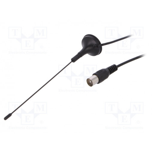 DVB-T-AT01; Antenna; DAB,DVB-T; 3dBi; Mounting: magnet; 50Ω; male,IEC; -30÷85°C; SR PASSIVES