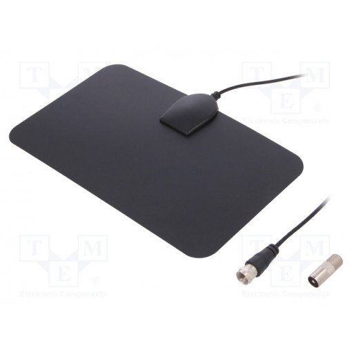 DVB-T-HD-AT01; Antenna; DAB,DVB-T; 20dBi; Mounting: for ribbon cable; 50Ω; 2m; SR PASSIVES