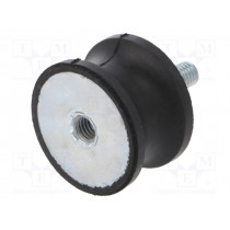 DVC.2-40-30-25-M8-23-55; Vibration damper; M8; Ø: 40mm; rubber; L: 25mm; Thread len: 23mm; ELESA+GANTER