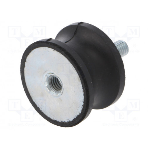 DVC.2-40-30-25-M8-23-55; Vibration damper; M8; Ø: 40mm; rubber; L: 25mm; Thread len: 23mm; ELESA+GANTER