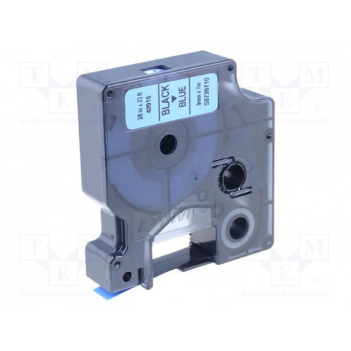 40916; Tape; Width: 9mm; Colour: blue; Character colour: black; L: 7m; DYMO