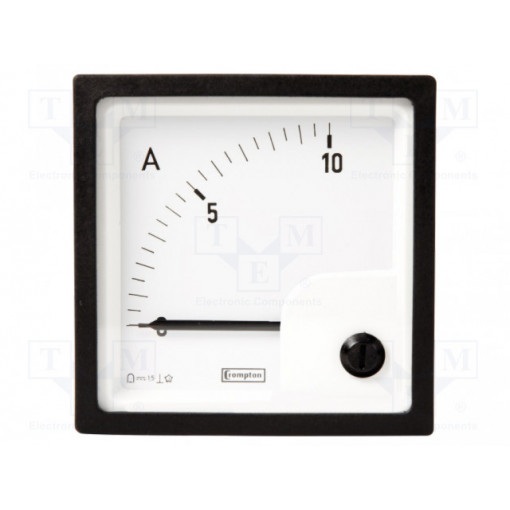 039-70123-0400-40A-0-40A; Meter: mounting; on panel; analogue; I DC: 0÷40A; 72x72mm; CROMPTON - TE CONNECTIVITY 039-70123-0400-40A-0-40A; Meter: mounting; on panel; analogue; I DC: 0÷40A; 72x72mm; CROMPTON - TE CONNECTIVITY