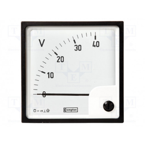 039-70137-0010-10V-0-10V; Meter: mounting; on panel; analogue; VDC: 0÷10V; 72x72mm; Class: 1,5; CROMPTON - TE CONNECTIVITY 039-70137-0010-10V-0-10V; Meter: mounting; on panel; analogue; VDC: 0÷10V; 72x72mm; Class: 1,5; CROMPTON - TE CONNECTIVITY