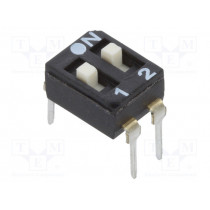 EAM102EZ; Switch: DIP-SWITCH; Poles number: 2; OFF-ON; 0.025A/24VDC; Pos: 2; ECE EAM102EZ; Switch: DIP-SWITCH; Poles number: 2; OFF-ON; 0.025A/24VDC; Pos: 2; ECE