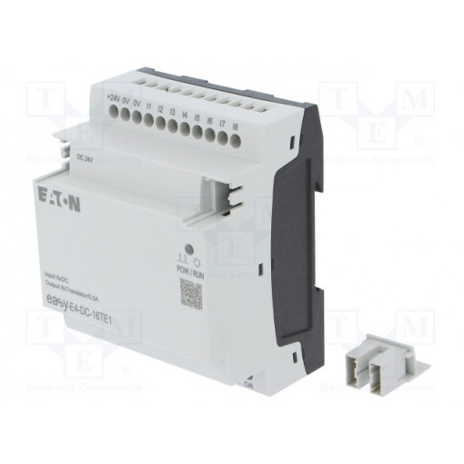 EASY-E4-DC-16TE1; Module: extension; IN: 8; OUT: 8; OUT 1: transistor; easyE4; 24VDC; EATON ELECTRIC