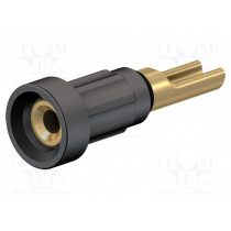 23.1010-21; Socket 1mm; black; 20A; Mounting: soldered; Type: insulated; 11.2mm; STÄUBLI 23.1010-21; Socket 1mm; black; 20A; Mounting: soldered; Type: insulated; 11.2mm; STÄUBLI
