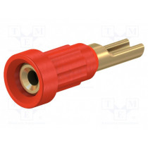 23.1010-22; Socket 1mm; red; 20A; Mounting: soldered; Type: insulated; 11.2mm; STÄUBLI 23.1010-22; Socket 1mm; red; 20A; Mounting: soldered; Type: insulated; 11.2mm; STÄUBLI
