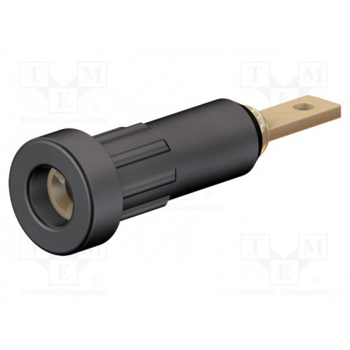23.1011-21; Socket; 2mm banana; 10A; 23mm; black; Mounting: soldered,on panel; STÄUBLI 23.1011-21; Socket; 2mm banana; 10A; 23mm; black; Mounting: soldered,on panel; STÄUBLI