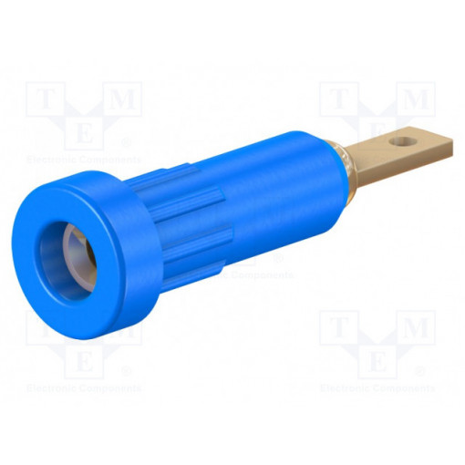 23.1011-23; Socket; 2mm banana; 10A; 23mm; blue; Mounting: soldered,on panel; STÄUBLI 23.1011-23; Socket; 2mm banana; 10A; 23mm; blue; Mounting: soldered,on panel; STÄUBLI
