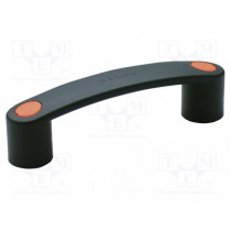 260211-C2; Handle; Mat: technopolymer (PA); black; H: 39mm; L: 144mm; orange; ELESA+GANTER
