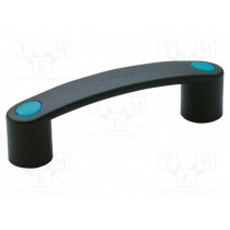 260211-C5; Handle; Mat: technopolymer (PA); black; H: 39mm; L: 144mm; blue; ELESA+GANTER