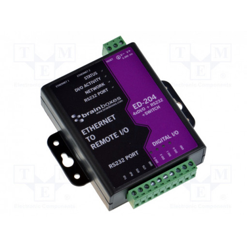 ED-204; Industrial module: Ethernet gateway; Number of ports: 3; 5÷30VDC; BRAINBOXES