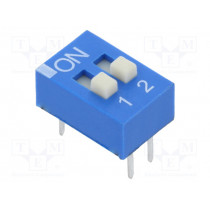 EDS102SZ; Switch: DIP-SWITCH; Poles number: 2; OFF-ON; 0.025A/24VDC; Pos: 2; ECE EDS102SZ; Switch: DIP-SWITCH; Poles number: 2; OFF-ON; 0.025A/24VDC; Pos: 2; ECE