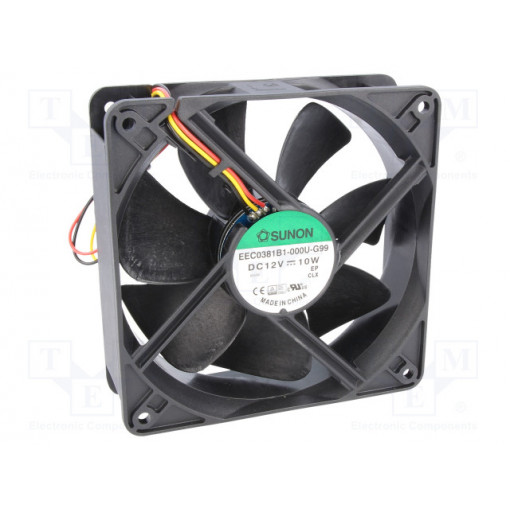 EEC0381B1-000U-G99; Fan: DC; axial; 12VDC; 120x120x38mm; 234.4m3/h; 48dBA; ball bearing; SUNON