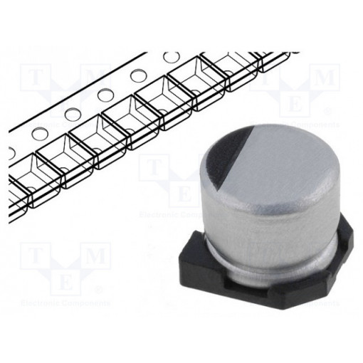 EEEFC1V470P; Capacitor: electrolytic; low impedance; SMD; 47uF; 35VDC; Ø8x6.2mm; PANASONIC