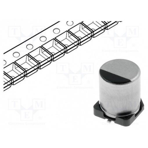 EEEFK1C100AR; Capacitor: electrolytic; low impedance; SMD; 10uF; 16VDC; Ø4x5.8mm; PANASONIC