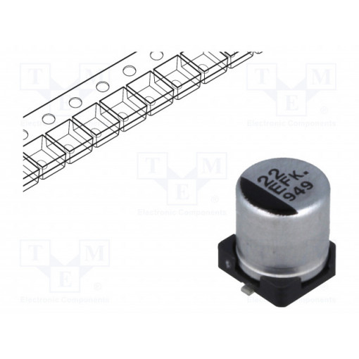 EEEFK1E220R; Capacitor: electrolytic; low impedance; SMD; 22uF; 25VDC; Ø5x5.8mm; PANASONIC