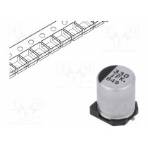 EEEFKJ331XAP; Capacitor: electrolytic; low impedance; SMD; 330uF; 6.3VDC; ±20%; PANASONIC