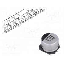 EEEFP1E101AP; Capacitor: electrolytic; low impedance; 100uF; 25VDC; Case: E; FP; PANASONIC