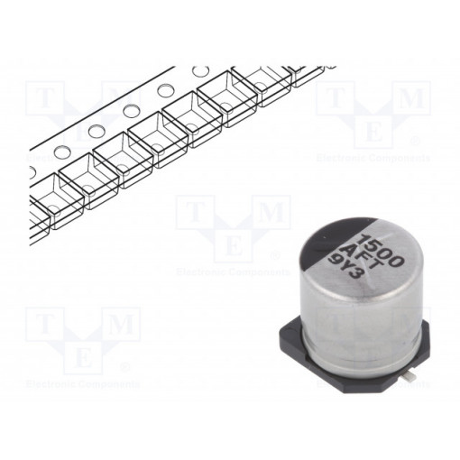 EEEFT1A152AP; Capacitor: electrolytic; low impedance; 1500uF; 10VDC; Case: G; PANASONIC