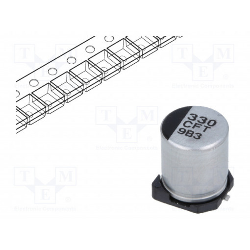 EEEFTC331XAP; Capacitor: electrolytic; low impedance; 330uF; 16VDC; Case: D8; PANASONIC