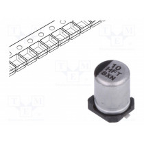 EEEFTH100UAR; Capacitor: electrolytic; low impedance; 10uF; 50VDC; Case: B; FT; PANASONIC