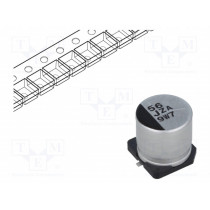 EEHZA1J560P; Capacitor: hybrid; 56uF; 63VDC; ESR: 30mΩ; ZA; SMD; ±20%; -55÷105°C; PANASONIC