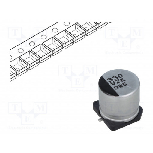 EEHZK1V331P; Capacitor: hybrid; 330uF; 35VDC; ESR: 20mΩ; ZK; SMD; ±20%; -55÷125°C; PANASONIC