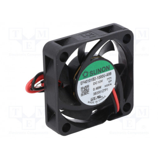 EF40101B2-1000U-A99; Fan: DC; axial; 12VDC; 40x40x10mm; 9.35m3/h; 17.7dBA; ball bearing; SUNON