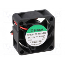 EF40201B1-000U-A99; Fan: DC; axial; 12VDC; 40x40x20mm; 15.12m3/h; 26.5dBA; ball bearing; SUNON