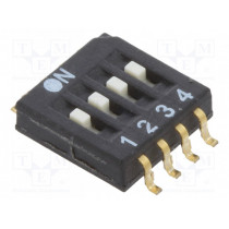EHS104LT; Switch: DIP-SWITCH; Poles number: 4; OFF-ON; 0.025A/24VDC; Pos: 2; ECE EHS104LT; Switch: DIP-SWITCH; Poles number: 4; OFF-ON; 0.025A/24VDC; Pos: 2; ECE