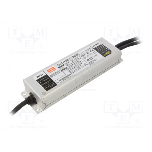ELG-150-C700BE; Power supply: switched-mode; LED; 134.4W; 107÷192VDC; 700mA; IP67; MEAN WELL