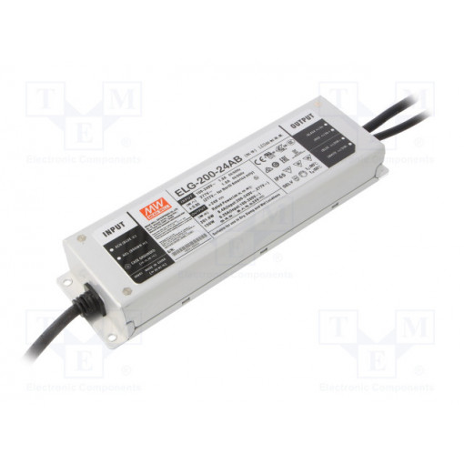 ELG-200-24AB; Power supply: switched-mode; LED; 201.6W; 24VDC; 22.4÷25.6VDC; MEAN WELL