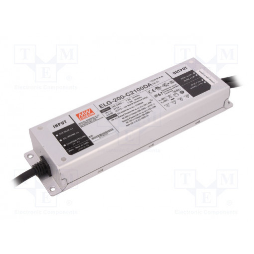 ELG-200-C2100DA3Y; Power supply: switched-mode; Communication: DALI; LED; 201.6W; MEAN WELL