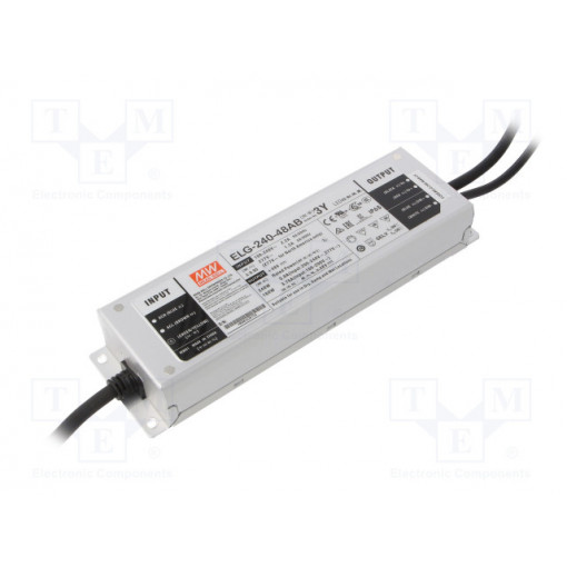 ELG-240-48AB-3Y; Power supply: switched-mode; LED; 240W; 48VDC; 44.8÷51.2VDC; IP65; MEAN WELL